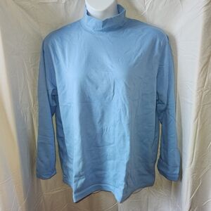 St. Johns Bay Mock Turtleneck Soft Blue Size 2X NWT